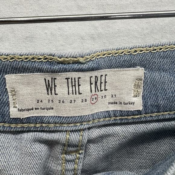 Free People Great Heights Frayed skinny jeans size 29 Blue Medium Wash - Picture 7 of 13